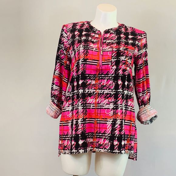 SHARON YOUNG PINK ZIP UP TOP - Picture 4 of 8